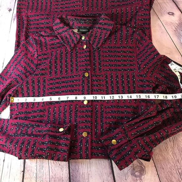 Talbots Long Sleeve Equestrian Grandmillenial Cotton Knit Midi Shirt Dress M - Picture 9 of 11